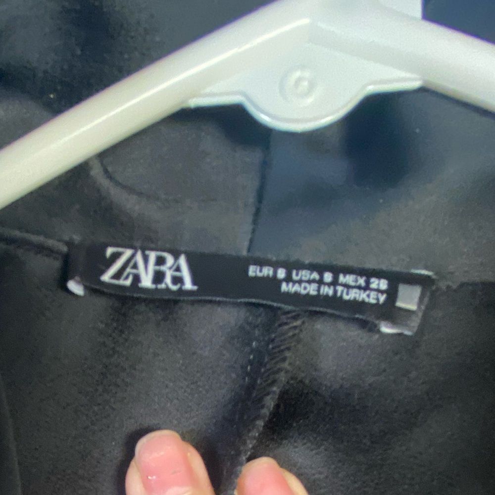 Zara Black Vest with Silver Button Details and Satin Lapel - Picture 4 of 6